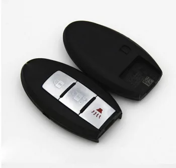 3 Düğmeler Akıllı Uzaktan Anahtar Kabuk Araba Anahtarı Boşlukları Nissan Tiida Sylphy Livina Qashqai + Yan Oluk + itmeli anahtar
