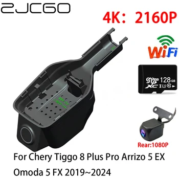 ZJCGO 4K araba dvr'ı Dash kamera Wifi Ön Arka Kamera 2 Lens 24h Chery Tiggo için 8 Artı Pro Arrizo 5 EX Omoda 5 FX 2019~2024