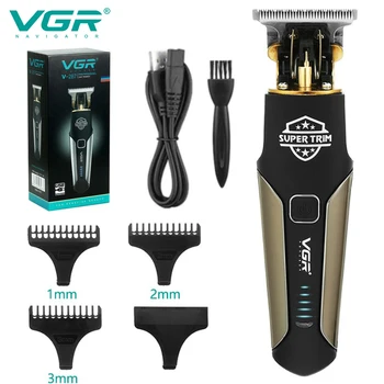 VGR Saç Kesme Makinesi Profesyonel Saç Kesme Elektrikli Sakal Düzeltici Akülü Saç Kesimi Makinesi T9 Sıfır Kesme Makinesi V-287