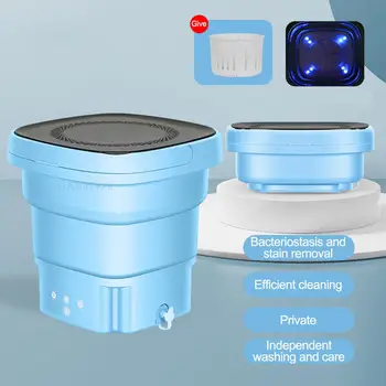 Katlanır Taşınabilir Çamaşır Makinesi Kurutma Kovası Giysi Çorap İç Çamaşırı Mini Temizleme Makineleri Santrifüj Yıkayıcı Seyahat