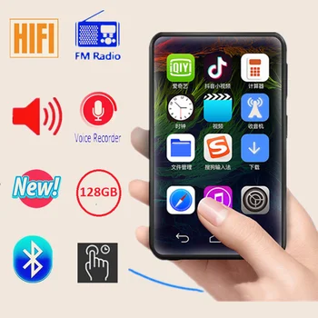 Bluetooth MP3 dijital oynatıcı İle Tam Dokunmatik Ekran Sd Kart Hıfı Kayıpsız Müzik Ses Video Ses Kaydedici Spor Mini Mp3 Oyuncu