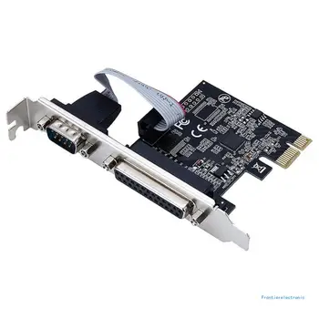 RS232 Seri COM ve DB25 Yazıcı Paralel Port LPT PCI Yükseltici Kart Adaptörü DropShipping