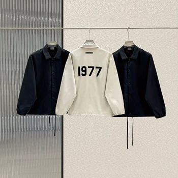 Moda Şartları Yeni Rüzgarlık Büyük Boy ceket Yüksek Kalite 1977 Akın Logo İnce Ceket Gevşek Erkekler ve Kadınlar Eğlence Mont