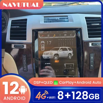 Tesla Ekran Cadillac Escalade 2007-2015 İçin Android 12 Radyo Araba Multimedya Oynatıcı Araba Stereo sesli GPS Navigasyon Başkanı Ünitesi