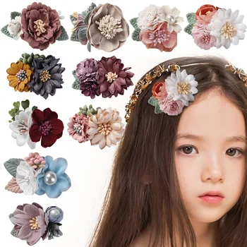 Çocuklar için 3 Adet / takım Sevimli Çiçek Saç Tokası, Kızlar için Sevimli Pembe Çiçek Tüp Saç Dekorasyonu, Prenses Başlık2023