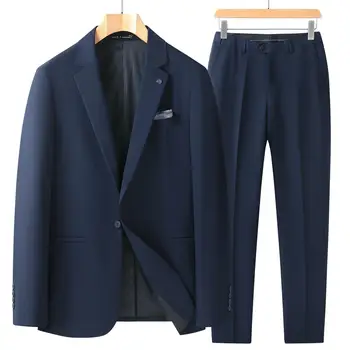 5552-Takım elbise takım elbise erkek Kore versiyonu yakışıklı rahat günlük giysi ceket trendi iki parçalı takım elbise