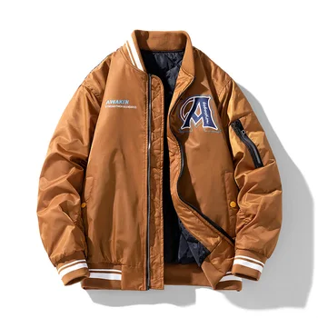 2023 Yeni Premium Bombacı Ceketler İlkbahar ve Sonbahar Moda Rahat Gevşek Kalınlaşmış Üniversite Ceket erkek Tasarımcı Y2k Giysileri