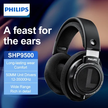 Kulaklık Oyun Kulaklık Kablolu Kulaklıklar Philips SHP9500 Müzisyen için Uzun Süre Oturma Bilgisayar Giriş seviyesi Audiophiles
