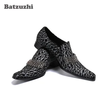 Batzuzhi Sivri Burun Deri Elbise Ayakkabı Erkekler Lüks El Yapımı erkek ayakkabıları zapatos de hombre Resmi İş, parti ayakkabıları Erkekler için