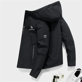 2023 Sıcak HAZZYS Bombacı Ceket erkek Rüzgarlık fermuarlı ceket Bahar Sonbahar Rahat İş Ceket Moda Açık Macera Ceket