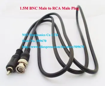 NCHTEK 1.5 M Koaksiyel Kablo BNC Erkek Tak RCA Erkek Tak CCTV Kurşun Adaptör Kablosu / 1 ADET