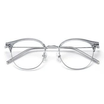 Retro Esintili Browline Gözlük Kadın Moda Gözlük Yeşil TR90 Plastik Erkekler Miyopi Hipermetrop İlerici Optik
