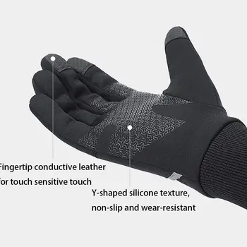 Silikon El Koruma Anti-ter Moda Erkek Mitten dokunmatik ekran eldiveni Sonbahar Kış Eldiven Erkekler Açık Eldiven