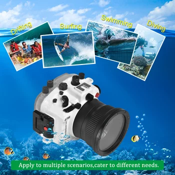 Seafrogs 40 m/130ft Sony A7III A7RIII A7M3 28-70mm Lens Sualtı kamera muhafazası Tüplü Dalış Çantası Su Geçirmez kamera çantası