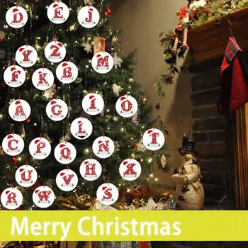 Noel Ağacı Dekorasyon Mektup Kolye Noel Mektup Süsler Güzel Zarif Noel 26 Mektup Süsler Aileler için