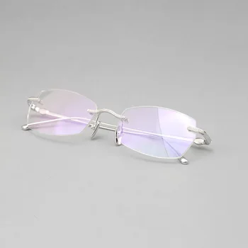 2023 Yeni retro gözlük çerçevesi erkekler en kaliteli 925 gümüş çerçevesiz optik gözlük Miyopi okuma kişiselleştirilmiş kadın gözlük