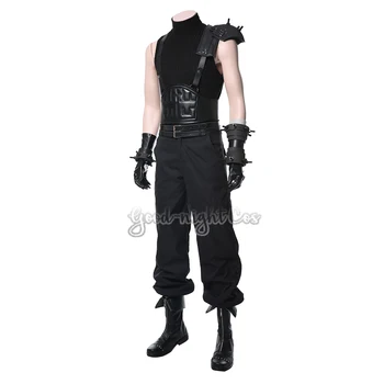 Oyun Final Fantasy VII 7 Bulut Strife Cosplay Kostüm Peruk Kıyafet Üniforma Ayakkabı Tam Takım Elbise adam Cadılar Bayramı parti giysileri