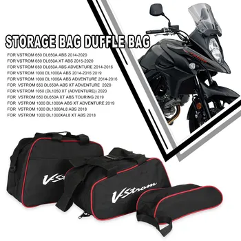 Suzukı Vstrom 650 DL650A ABS Macera 2015-2016 Motosiklet Bagaj Çantası Eyer Çanta Yan Depolama Depolama Bagaj Çantaları