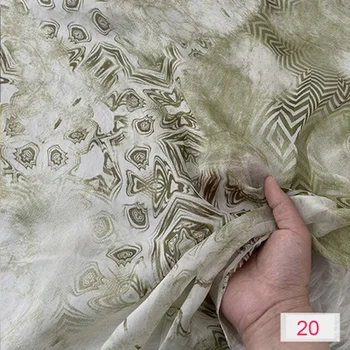 Tasarım 1-22 Organik İpek Şifon Kumaş Dijital Baskı %100 % Saf Dut 6 M/M Erkekler için kadın elbisesi Elbise Gömlek Saree Hajib