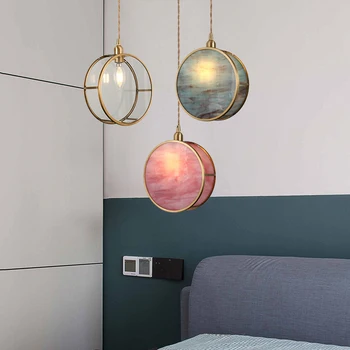 Yaratıcı cam kolye ışıkları yemek odası avizeler tavan mutfak aydınlatma armatürü yatak odası lambası iskandinav ev Loft dekorasyon