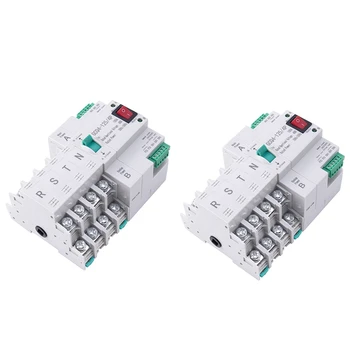 Sıcak YO-2X MCB Tipi Çift Güç Otomatik Transfer Anahtarı 4 P 100A ATS Devre kesici Elektrik Anahtarı
