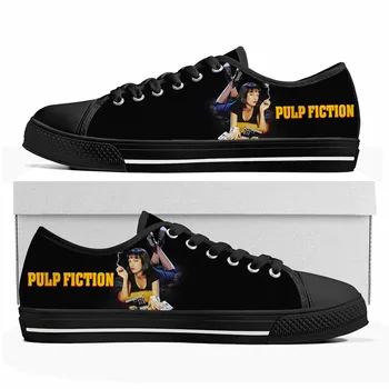 Pulp Kurgu Film Düşük Üst Sneakers Mens Womens Genç Tuval Yüksek Kaliteli Sneaker Casual Custom Made Ayakkabı Özelleştirmek DIY Ayakkabı