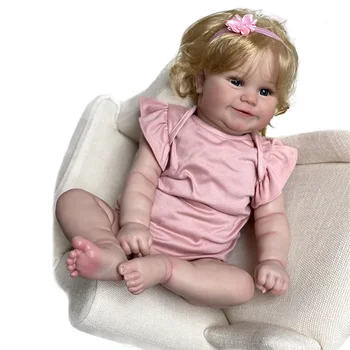 60cm Maddie Bebe Reborn Bebekler Bitmiş 3D Boyalı Cilt Gerçekçi Reborn Yürümeye Başlayan Kız Bebek çocuk Hediyesi İçin Muñecas Reborn