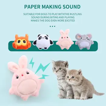 Kedi Catnip Ses Kağıt Oyuncaklar Komik İnteraktif Peluş Bite Köpek Malzemeleri Kedi Yavru Oyuncak Çiğneme Dayanıklı Temizlik Pet Oyuncaklar Te C2Y9