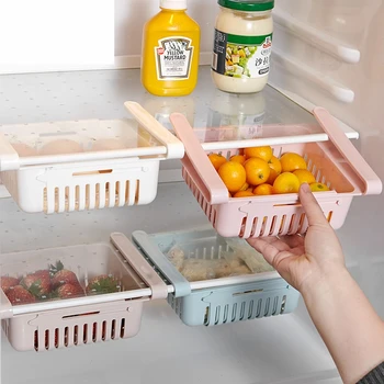 Asılı Ayarlanabilir Buzdolabı Yumurta Meyve saklama kutusu çekmece Sepetleri Buzdolabı Organizatör Raf mutfak düzenleyici Aksesuarları