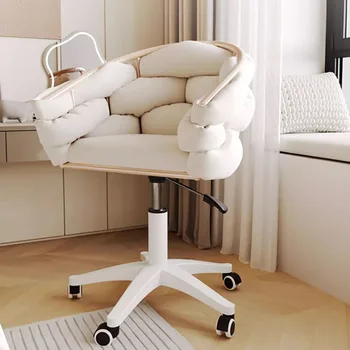Rahat Lüks ofis koltuğu Uzatma Yüksekliği Genişletici Ev Mobil büro sandalyeleri Döner Beyaz Cadeira Bahçe mobilya takımları
