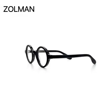 Orijinal ZOLMAN Johnny Depp Polarize Şeffaf Lensler Erkek Güneş Gözlüğü Moda Yuvarlak Asetat Çerçeve Kadın Gözlük Marka Logosu İle