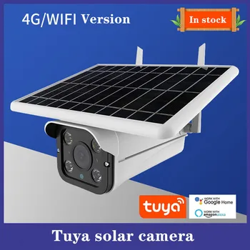 Tuya Güneş Kamera Kapalı Açık Düşük güç 4G Kablosuz WİFİ Tuya Akıllı Yüksek çözünürlüklü Gözetim kablosuz kamera