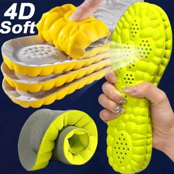 4D Lateks Masaj Spor Tabanlık Yumuşak Elastik Ayakkabı Pedleri Nefes Deodorant Şok Emme Yastık Kemer Desteği Koşu Astarı