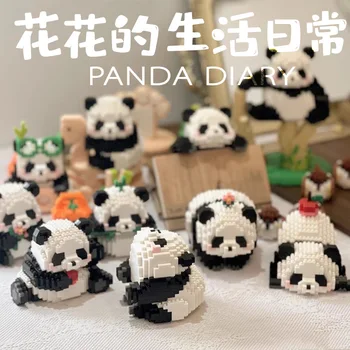 Çin rüzgar güzel Panda Yapı Montaj oyuncak masa dekorasyon en iyi hediye
