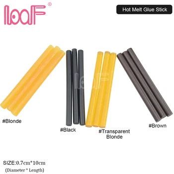 LOOF toptan 2400 adet sıcak eriyik renk Keratin Tutkal Çubukları insan saç uzatma için Siyah Kahverengi Sarışın Şeffaf sarışın
