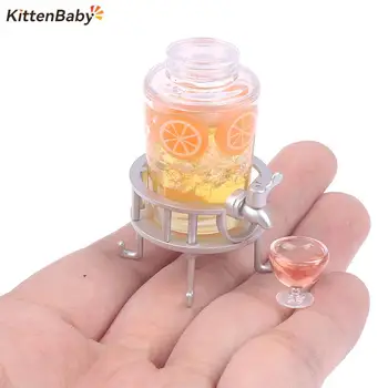 1 takım 1: 12 Evcilik Minyatür Gıda Mini Meyve Kovası Modeli Mutfak Bebek Evi Aksesuarları