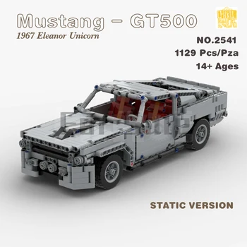 Moc - 2541 Mustang-GT500 1967 Eleanor Unicorn Spor Araba Modeli PDF Çizimleri Yapı Taşları Tuğla Doğum Günü Yılbaşı Hediyeleri
