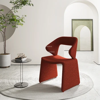 İskandinav Tasarımcı Kumaş yemek sandalyeleri Modern yemek odası mobilyası Basit Yaratıcı Ahşap Boş Sandalye Ev Oturma Odası sırtlı sandalye