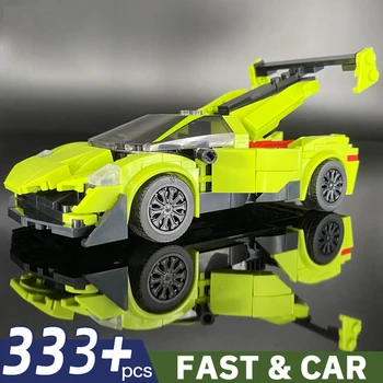Yüksek Teknoloji Yarış Yapı Taşı 333 adet Araçlar Kitleri Oyuncaklar çocuk Oyuncakları Çocuk Doğum Günü Hediyeleri İçin Spor Araba Modeli