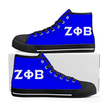 zeta Sorority ZPB 1920 Yüksek Top Sneakers phi beta Mens Womens Genç Kanvas Sneaker Casual Custom Made Ayakkabı Özelleştirmek Ayakkabı