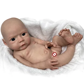 Tam Silikon Yeniden Doğmuş 18 İnç Boneca Reborn Completa Kız Tam Silikon Vücut El Yapımı Bebe Gerçek Bebek Pеборн Muñeca De Silicona