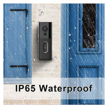 IP65 Su Geçirmez PIR İnsan Algılama Akıllı Görsel Kapı Zili Cep Telefonu Gerçek zamanlı İtme Görüntülü Sesli İnterkom TUYA Akıllı APP