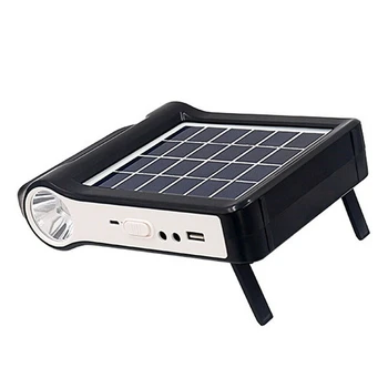Lamba aydınlatma ile taşınabilir güneş paneli ışık güneş jeneratör sistemi USB portu