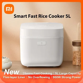 Xiaomi Mijia Akıllı Hızlı Pirinç Ocak 5L 220V Elektrikli Multicooker Pot Mutfak Pişirme için yapışmaz Gıda İsıtıcı Ev Aletleri