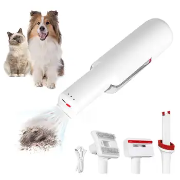 Evcil hayvan elektrikli süpürgesi, 3-in-1 Pet Bakım Slicker Fırça ve Vakum Emme 99 % Pet Saç, elektrikli el süpürgesi Akülü, Rechargea