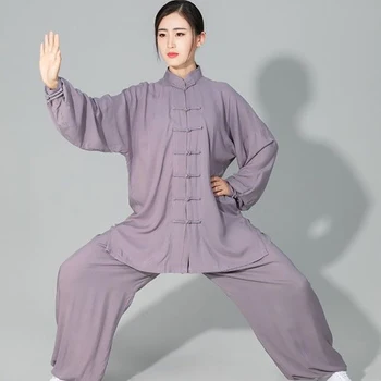 Siyah Gri Tai chi Katı Pamuk 6 Renkler Yüksek Kalite Wushu Kung fu Giyim Çocuk Yetişkin Dövüş sanatları Kanat Chun Suit