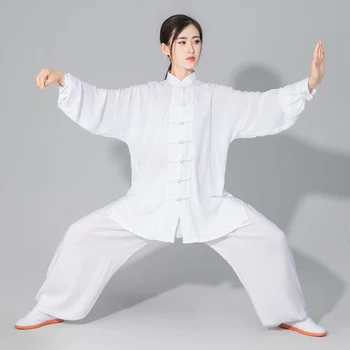 Siyah Gri Tai chi Katı Pamuk 6 Renkler Yüksek Kalite Wushu Kung fu Giyim Çocuk Yetişkin Dövüş sanatları Kanat Chun Suit