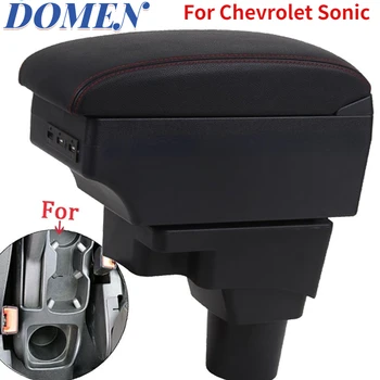 Chevrolet Sonic Kol Dayama Chevrolet Aveo İçin Kol Dayama kutusu Araba Güçlendirme parçaları İç saklama kutusu Otomobil parçaları USB