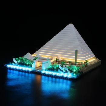 Led ışık Kiti 21058 Piramit Yapı Taşları Seti (Dahil DEĞİL Model) tuğla Oyuncaklar Çocuklar için