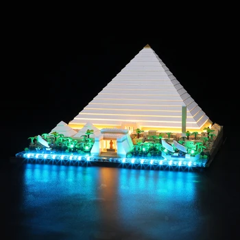 Led ışık Kiti 21058 Piramit Yapı Taşları Seti (Dahil DEĞİL Model) tuğla Oyuncaklar Çocuklar için